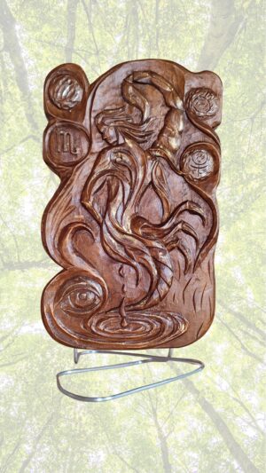 Scorpio-zodiac-sign-one-sided-relief-woodcarved-sculpture-by-SVETOSLAVCarving (2)